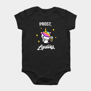 Prost, Ladies lustiges Party Einhorn Bier Fun Frau Baby Bodysuit